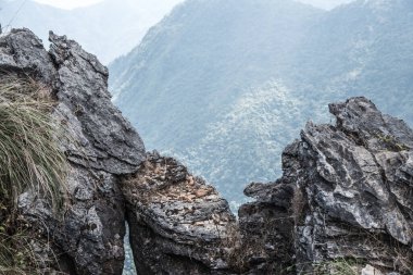 Chiangrai, Tayland 'daki Phu Chi Fa Dağı manzarası.