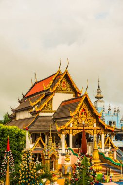 Tayland 'daki Huai Sai Khao Tapınağı' ndaki güzel kilise..
