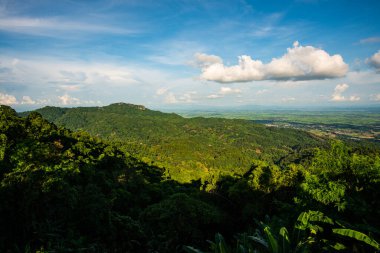 Dağ manzarası Doi Tung bakış açısından, Chiang Rai vilayeti.