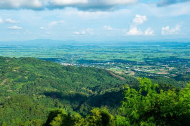 Dağ manzarası Doi Tung bakış açısından, Chiang Rai vilayeti.