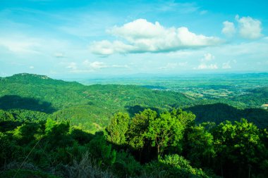 KM 12 'den bakıldığında dağ manzarası, Chiang Rai vilayeti.