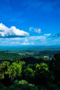 KM 12 'den bakıldığında dağ manzarası, Chiang Rai vilayeti.