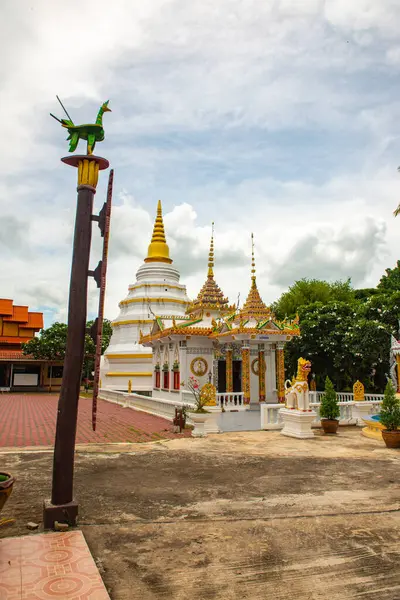 Beyaz pagoda Nantaram tapınağında, Phayao vilayetinde.