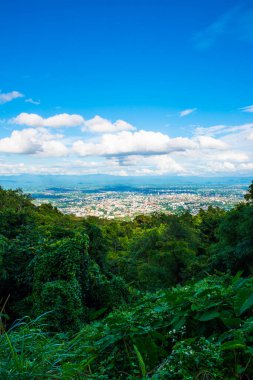 Chiangmai şehri Tayland 'a bakıyor..