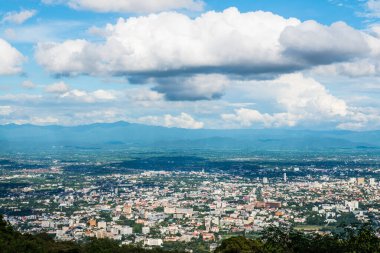 Chiangmai şehri Tayland 'a bakıyor..