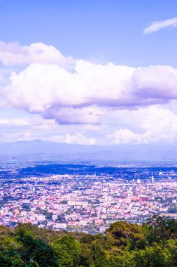 Chiangmai şehri Tayland 'a bakıyor..