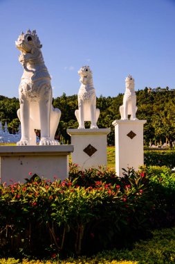 Kraliyet Flora Ratchaphruek Parkı, Chiang Mai Eyaleti 'nde Tayland Tarzı Sanat Heykeli.