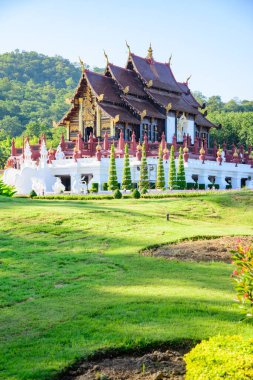 Tayland 'ın Chiang Mai ilindeki Hor Kham Luang binasının arka tarafında..