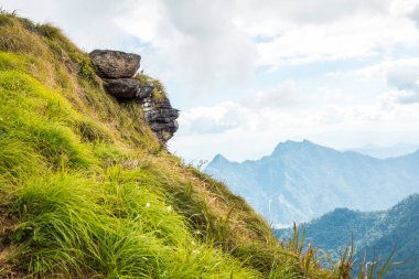 Chiangrai, Tayland 'daki Phu Chi Fa Dağı manzarası.