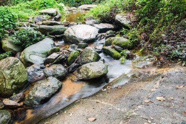 Doğal Park, Tayland 'da Wang Bua Ban şelalesinde su akışı.