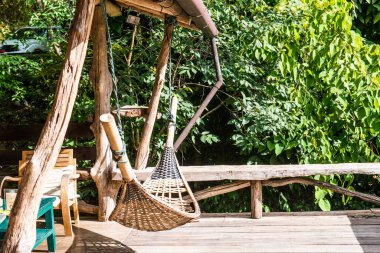 Tayland 'da Bambu hamağı.