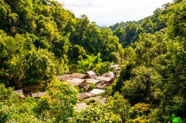 Tayland 'da ormandaki küçük bir köy..