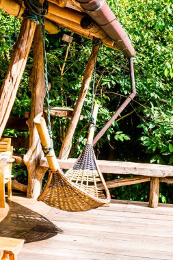 Tayland 'da Bambu hamağı.
