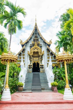 Tayland 'ın Chiangmai eyaletindeki Darabhirom Ormanı Manastırı' nın Büyük Vihara 'sı..