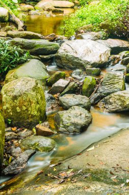 Doğal Park, Tayland 'da Wang Bua Ban şelalesinde su akışı.