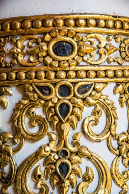 Tayland 'da Phaya Wat Tapınağı' nda Tayland stili kalıp sanatı.