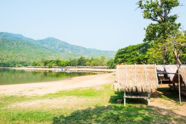 Tayland 'ın Chiangmai ilindeki Huay Tueng Tao Gölü manzarası.