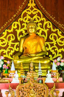 Tayland 'ın Chiangmai eyaletinde Lanna Style Buddha.