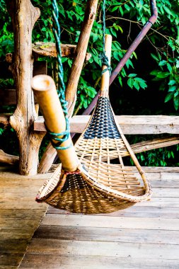 Tayland 'da Bambu hamağı.