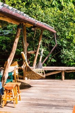 Tayland 'da Bambu hamağı.