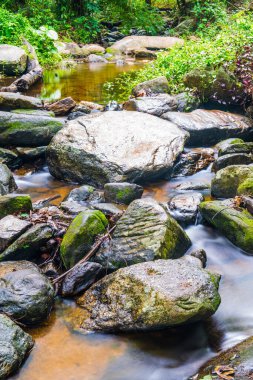 Doğal Park, Tayland 'da Wang Bua Ban şelalesinde su akışı.