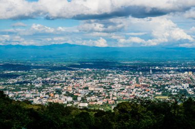 Chiangmai şehri Tayland 'a bakıyor..