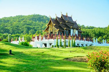 Tayland 'ın Chiang Mai ilindeki Hor Kham Luang binasının arka tarafında..