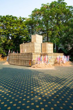 Tung Decoration for Songkran Festival in Jedlin Temple, Chiang Mai Province.