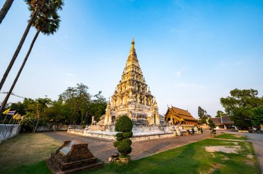 Chedi Liem temple or Wat Chedi Liem in Wiang Kum Kam archaeological site, Chiang Mai province.