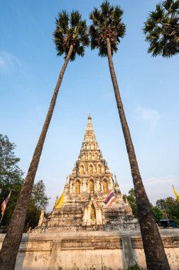 Chedi Liem temple or Wat Chedi Liem in Wiang Kum Kam archaeological site, Chiang Mai province.