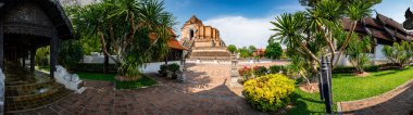 Landscape of Chedi Luang Varavihara temple, Chiang Mai province.