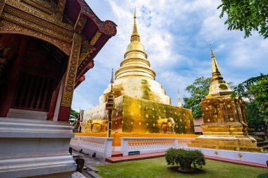 Wat Phra Sing Waramahavihan is the temple that is very important in Chiang Mai province, Thailand.