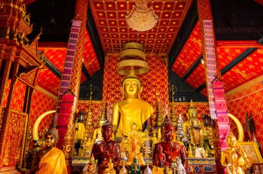 Old Buddha Statue in Muen Ngen Kong Temple, Chiang Mai Province.