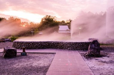 San Kamphaeng Hot Spring in Chiang Mai Province, Thailand.