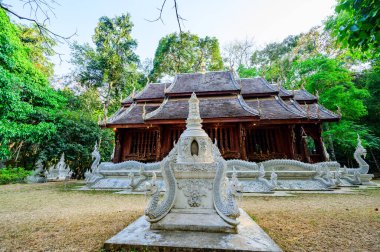 Lanna Style Church of Wat Luang Khun Win in Chiangmai Province, Thailand.