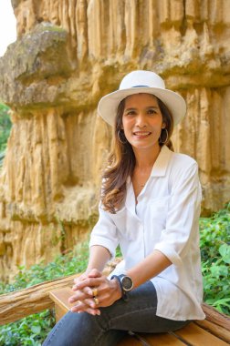 Asian women with Pha Chor background in Chiang Mai province, Thailand.