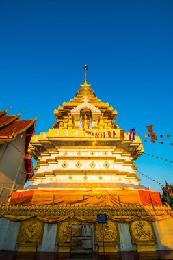 Phra 'daki güzel Pagoda Doi Saket Tapınağı, Tayland