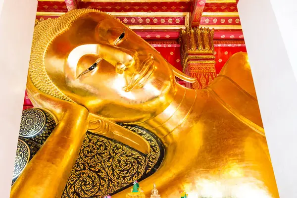 stock image Reclining Buddha at Pamok Temple, Thailand.