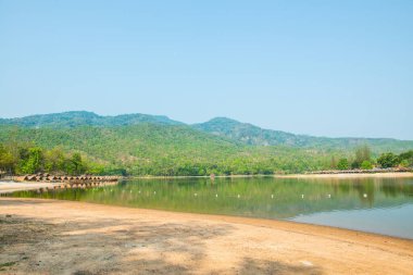 Tayland 'ın Chiangmai ilindeki Huay Tueng Tao Gölü manzarası.