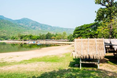 Tayland 'ın Chiangmai ilindeki Huay Tueng Tao Gölü manzarası.
