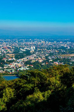 Chiangmai şehri Tayland 'a bakıyor..