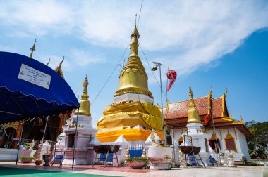 LAMPANG, THAILAND - March 7, 2020 : Old pagoda at Phrathat San Don temple, Lampang province.