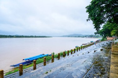 Mekong River View in Chiang Saen District, Chiang Rai Province.