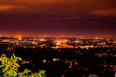 Wat Phra 'dan Chiang Mai Night View Doi Kham Viewpoint, Tayland.