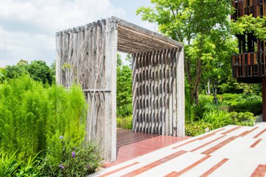 Parktaki ahşap tünel, Tayland