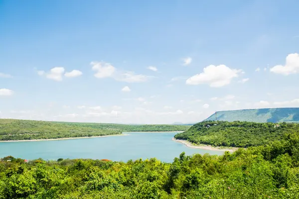 stock image Landscape of Lamtakong dam, Thailand.