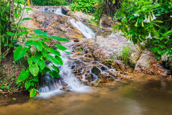 Mae Kampong Şelalesinde Su Akıntısı, Tayland.