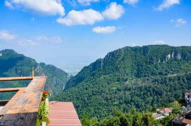 Beautiful Mountain View at Pha Hi Village, Chiang Rai Province.