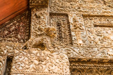 Antik Lanna sanatı Lai Hin Kaeo Chang Yuen tapınağında, Tayland