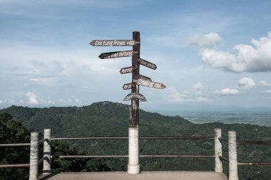Doi Tung bakış açısı Chiang Rai eyaletinde, Tayland.